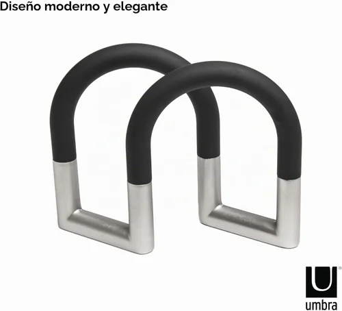 Vista 6 de Umbra servilletero giratorio Metal, spring mechanism, adjustable arms, space saving storage, modern design, easy to use, recycled plastic