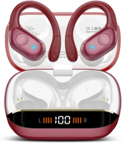 Vista 10 de Auricular Inalámbrico, Auriculares Bluetooth 5.4 de 75Hrs IP7 Impermeables para Deporte, Auriculares Inalámbricos para Correr con ENC Cancelación