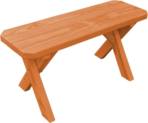 Vista 50 de Furniture Barn USA Pine - Banco cruzado de 2 pies, color negro