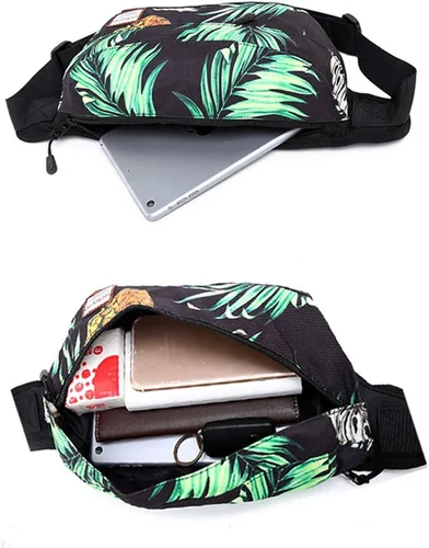 Vista 3 de AQIWO Riñonera para hombre y mujer, diseño de piña, para correr