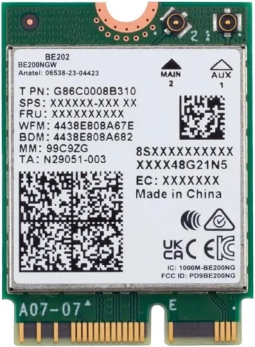 Vista 14 de Adaptador WiFi 6 AX200 Tarjeta WiFi 802.11ax M.2 de doble banda para PC Hasta 2.4 Gbps Sin vPro Compatible con Bluetooth 5.2 e Intel, AMD