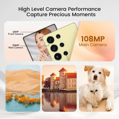 Vista 5 de Smartphone I25 Ultra Flagship Killer - Snapdragon 8 Gen 3, 16 GB+512 GB, pantalla FHD+ masiva de 6.99 pulgadas, cámara Pro de 108 MP+68 MP, batería