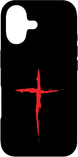 Vista 32 de Funda con Crucifijo de Símbolo Religioso de la Cruz Roja Sangre para iPhone 16