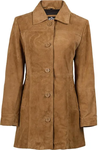 Vista 3 de Decrum Abrigos de cuero para mujer - Carcoat Style Winter Fashion Chaquetas de cuero largas para mujer