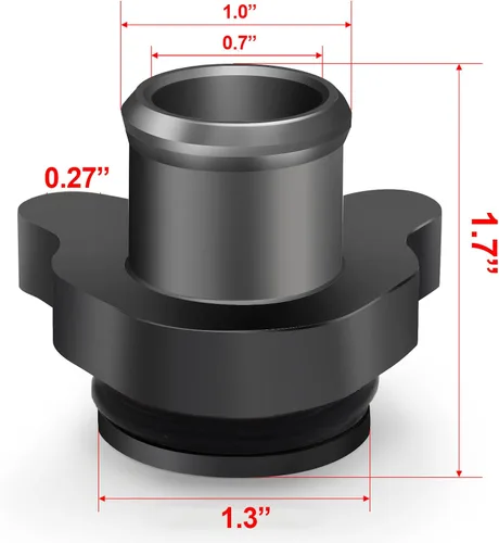 Vista 6 de Manguera de agua de aluminio compatible con BMW N51 N52 N53 N54 335i 335xi 135i 325i 330i 3.0L, reemplaza 11537544638 11537541992 (negro)