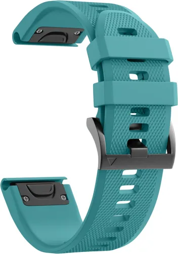 Vista 21 de ANCOOL - Correa para Garmin Fenix 5, de ajuste fácil, de silicona suave de 22 mm de ancho, correa de reloj para Garmin Fenix 5 Azul