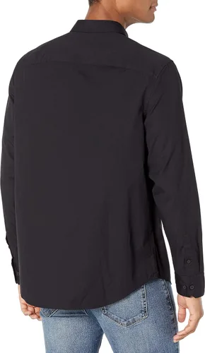 Vista 2 de Calvin Klein Camisa de bolsillo sólido con botones para hombre