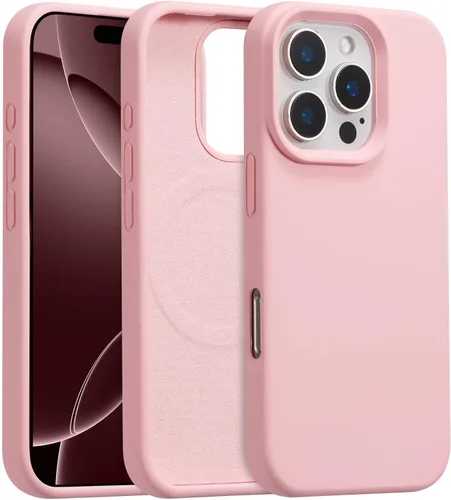Vista 11 de Funda magnética de silicona para iPhone 13 Pro, color blanco antiguo [Compatible con Magsafe] [Forro de microfibra suave antiarañazos], funda