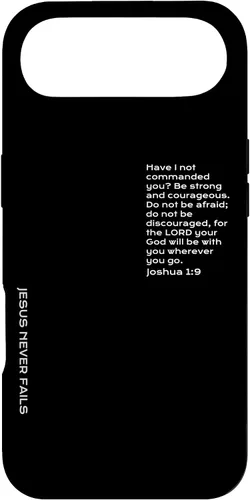Vista 26 de iPhone 13 Pro Max Be Strong And Courageous, Joshua 1, funda cristiana del día del padre