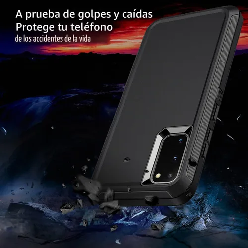 Vista 2 de Funda para Galaxy S20 Plus 5G, a prueba de golpes, a prueba de caídas, a prueba de polvo, 3 capas, protección de cuerpo completo, resistente