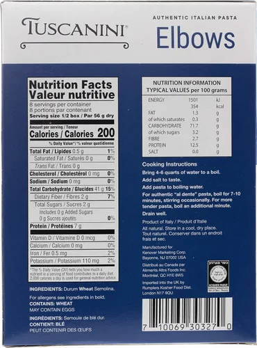 Vista 2 de Tuscanini Codos Pasta, Nothing Artificial, Kosher, 16 onzas (paquete de 12)