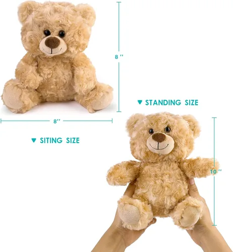 Vista 2 de BenBen Oso de peluche, paquete de 5 ositos de peluche pequeños de 8 pulgadas a granel, juguete de peluche peludo, decoración de Pascua para baby