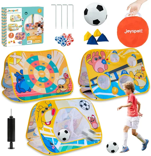 Vista 10 de Giant 3 in 1 Bean Bag Toss Game for Kids, Toddler Outdoor Toss Toys for 2 3 4 5 6 7 8 Year Old Boys Girls, Family Party Supplies, Cornhole Party