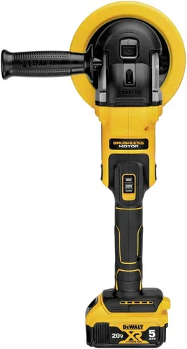 Vista 6 de DEWALT 20V MAX* XR Kit de pulidora inalámbrica, rotativa, velocidad variable, 7 pulgadas, 180 mm (DCM849P2)