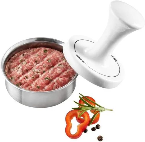 Vista 2 de GEFU Prensa de hamburguesas para fiestas, juego de 2 piezas con diseño de chispa deslizante tamaño hamburguesas