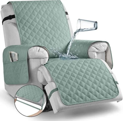 Vista 11 de TAOCOCO - Funda antideslizante para silla reclinable, funda para sofá, funda para silla reclinable pequeña con correas elásticas, protector
