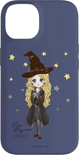 Vista 4 de Funda para iPhone 16 Harry Potter Luna Lovegood con cita y estrellas