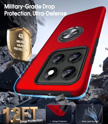 Vista 5 de JAME for Motorola Edge 2025 Case with Ring Stand Slim Shockproof Phone Case Cubierta de doble capa de grado militar resistente a prueba de golpes