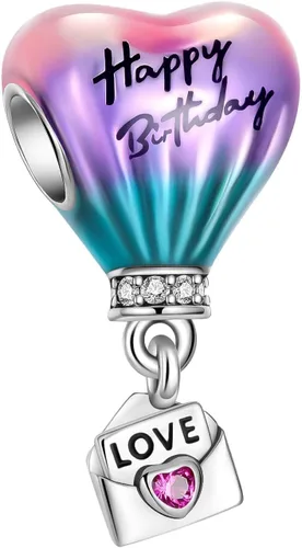 Vista 8 de LUXILLA Abalorio de plata de ley 925 para madre, hija, abuela, para familia, amor, madre, hija, abuela, para pulseras, collares, dijes, abalorios