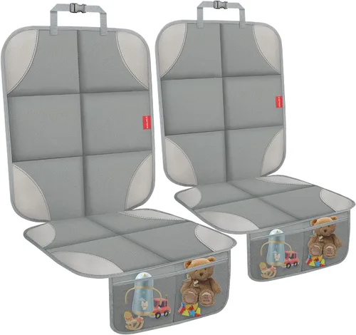 Vista 11 de Protector de asiento de coche, protectores de asiento de coche con acolchado grueso sin huellas Beige