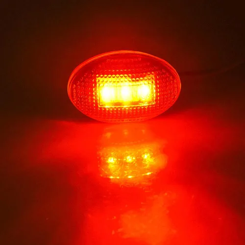 Vista 2 de KEING Luces LED con marcador lateral para guardabarros de cama doble para Ford 1999-2020 F250 F350 F450 F550 (2 unidades rojas + 2 unidades ámbar)