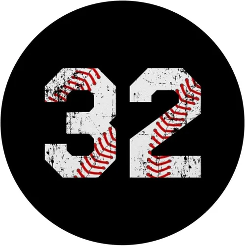 Vista 3 de Vintage Baseball 32 Jersey Número PopSockets PopGrip: agarre intercambiable para teléfonos y tabletas