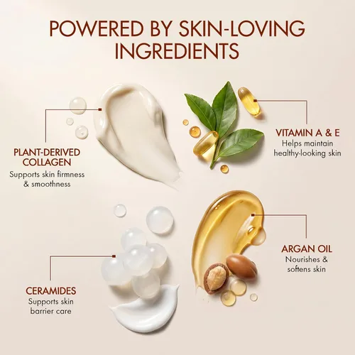 Vista 6 de MAJESTIC PURE Mantequilla corporal de aceite de argán batido para mujeres y hombres, con ceramidas, vitamina E y A y colágeno vegano, para la piel