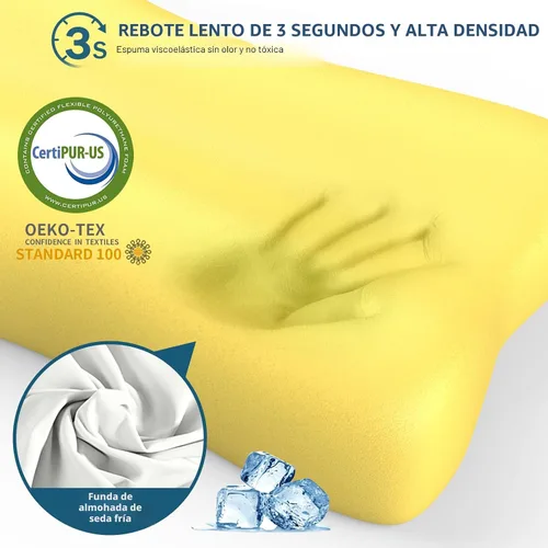 Vista 4 de Almohada cervical para el cuello - Almohadas de espuma viscoelástica