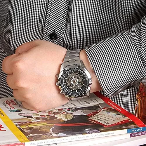 Vista 6 de FORSINING Reloj de pulsera automático impermeable para hombre con pulsera de acero inoxidable