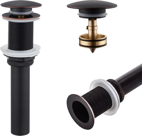 Vista 12 de KOKOSIRI C1002BG - Drenaje desplegable para fregadero de baño con cesta coladora, dorado cepillado con recogedor de pelo desmontable Oro cepillado