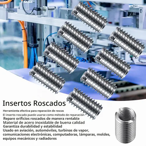Vista 4 de 20 piezas de tuercas reductoras de rosca, M8 macho a M6 hembra, tuercas de conversión de manga de tornillo, reductores roscados, adaptadores