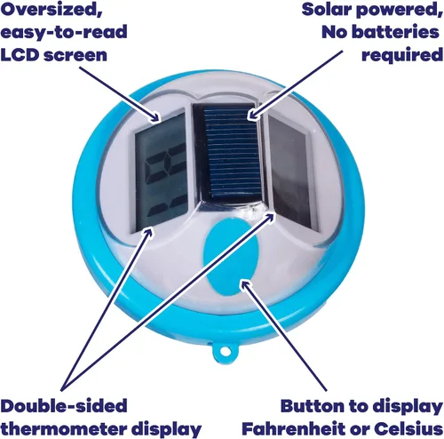 Vista 7 de SpaChoice Cubierta solar líquida para piscina (paquete de 2) y termómetro digital solar para piscina
