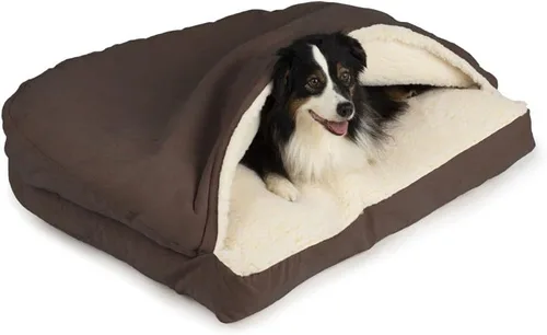Vista 22 de Snoozer Pet Products Cama de lujo para perros estilo cueva rectangular con microserraje, pequeña, antracita