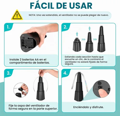 Vista 7 de Ventiladores de mosca para mesas, ventilador de mosca para exteriores e interiores que mantienen alejadas las moscas, giratorio de mesa