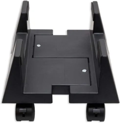 Vista 9 de Soporte para computadora Syba, de acero, para gabinete ATX, con ancho ajustable y 4 ruedas Caster, Plástico negro con azul