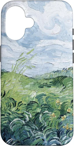 Vista 32 de Van Gogh - Carcasa para iPhone 17, diseño de campos de trigo verde