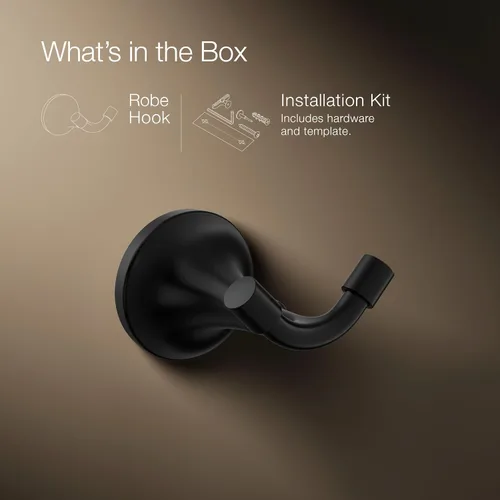 Vista 9 de Kohler 27427-BL Tone - Gancho para bata, negro mate