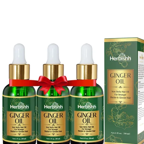 Vista 8 de Herbishh Suero de aceite de crecimiento capilar de jengibre para cabello