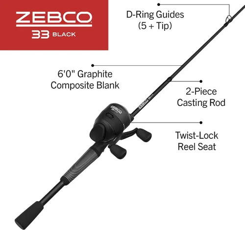 Vista 2 de Zebco Carrete de pesca Spincast