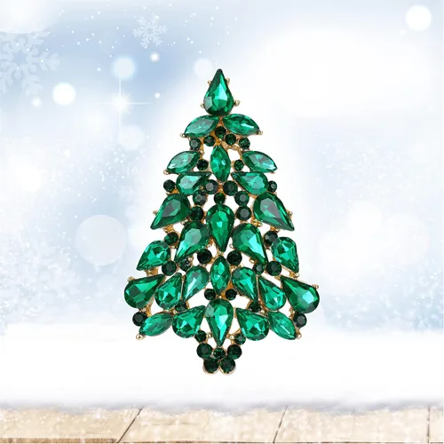 Vista 2 de EVER FAITH Broche de lágrima de cristal austriaco para fiesta de mujer, Cristal