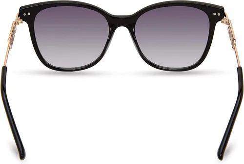 Vista 4 de GUESS Gafas de sol cuadradas con logotipo de metal para mujer