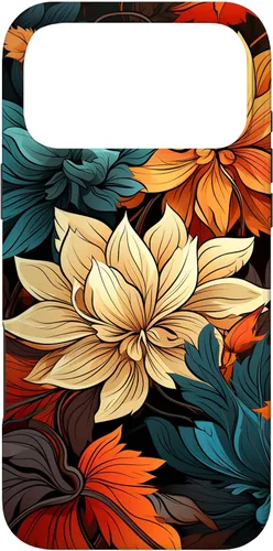 Vista 22 de Red and Orange Autumn Colors Fall Leaves Floral Pattern Case for iPhone 17