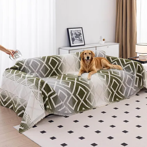Vista 13 de [Usado] Fundas de sofá 100% impermeables para mascotas, fundas de sofá para perros, gatos, funda para sofás seccionales, sillón reclinable, futón