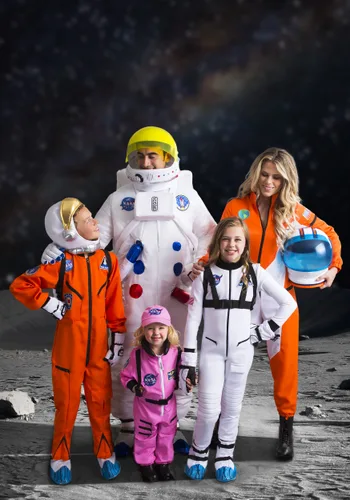 Vista 5 de Mameluco de astronauta para mujer Multicolor