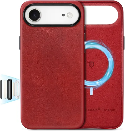 Vista 35 de SHIELDON Funda de piel auténtica para iPhone 17 de 6.3" 2025, color negro