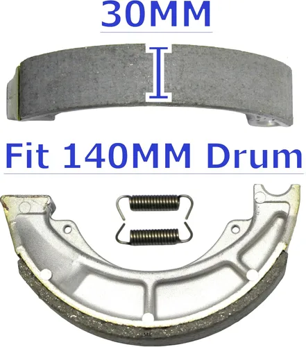 Vista 2 de Zapatas de freno traseras para Suzuki LTF250 Ozark 250 2002-2014 - LTZ250 Quadsport 250 2004-2009 - LT-F250 LT-Z250 Frenos Tambor Pastillas 636