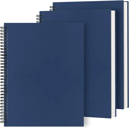Vista 10 de Dynta Cuadernos grandes de espiral 8.5 "x 11", rayados, 3 piezas, cuaderno universitario para la escuela, oficina, estudio y notas, bueno