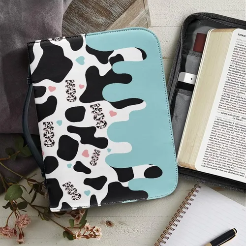 Vista 6 de Flashideas Funda de transporte ligera de la Biblia de la PU para las mujeres, cubierta de la Biblia de moda con asa para el estudio