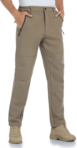 Vista 2 de Mens Snow Ski Waterproof Softshell Snowboard Pants Outdoor Hiking Fleece Lined