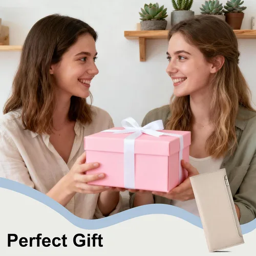 Vista 8 de Tipmile Cartera ultra delgada para mujer, cartera de cuero plegable para mujer, cartera RFID, cartera de bloqueo RFID para tarjetas de crédito